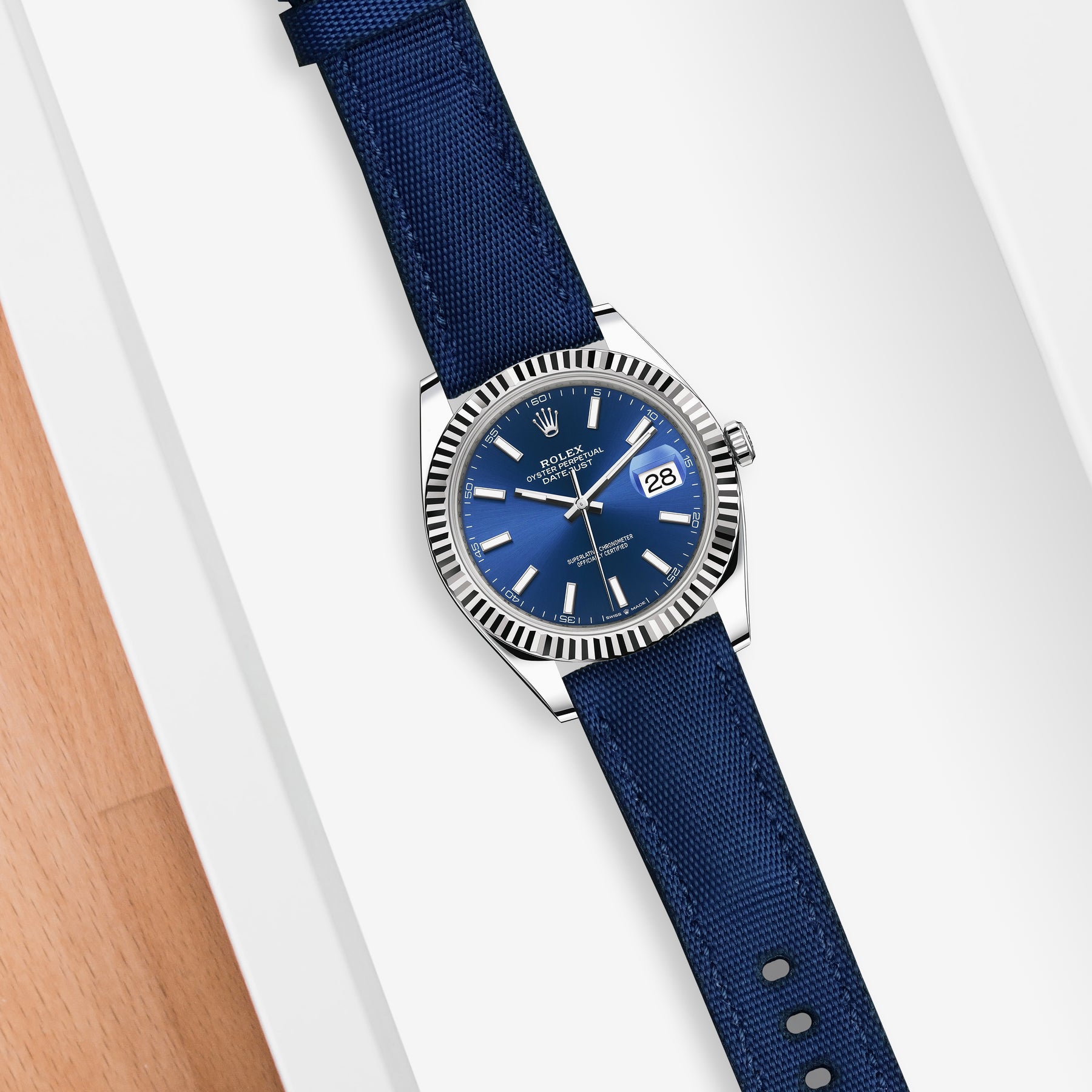 Rolex Datejust 41 Straps Datejust Blue Leather Band Rolex Datejust