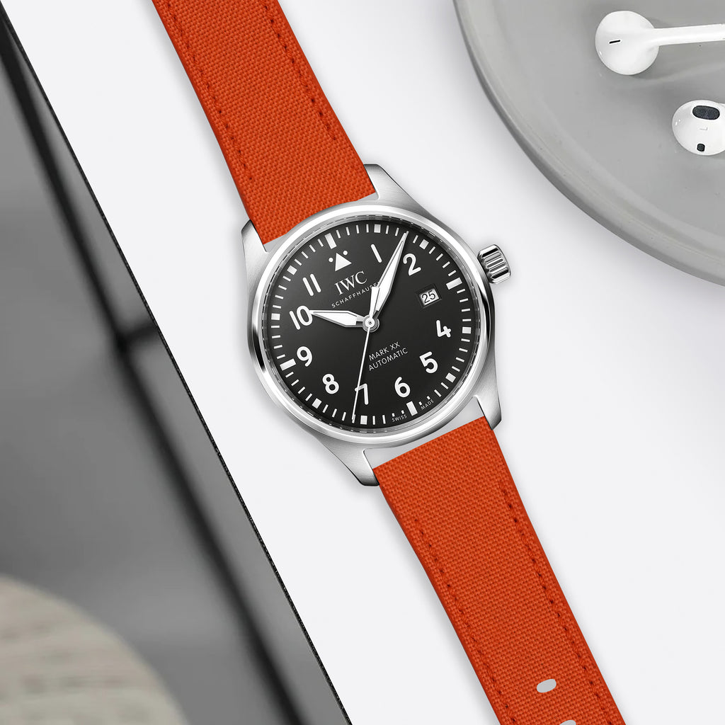 IWC Easx Change Straps - Canvas Orange – Liger Straps