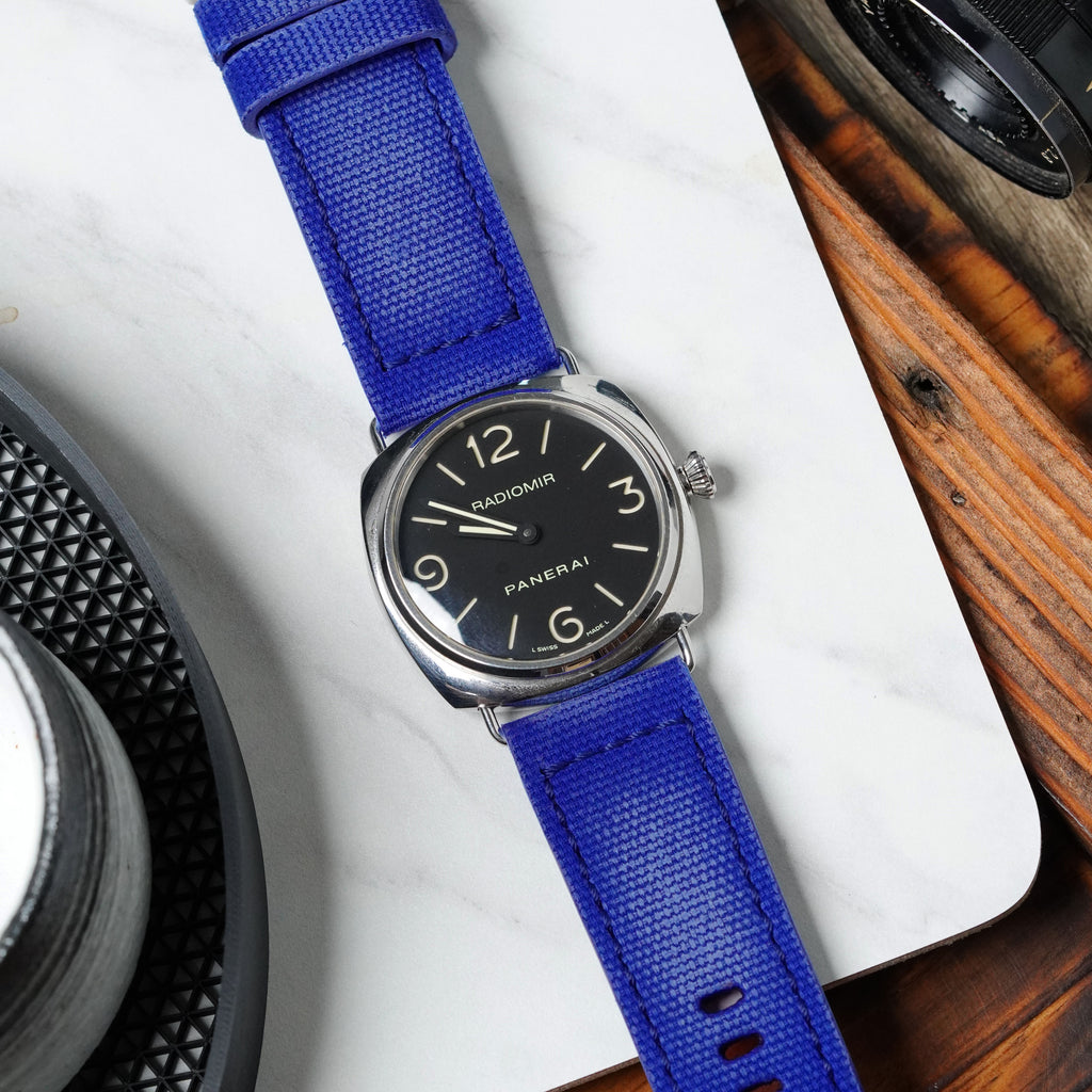 Panerai blue canvas strap best sale