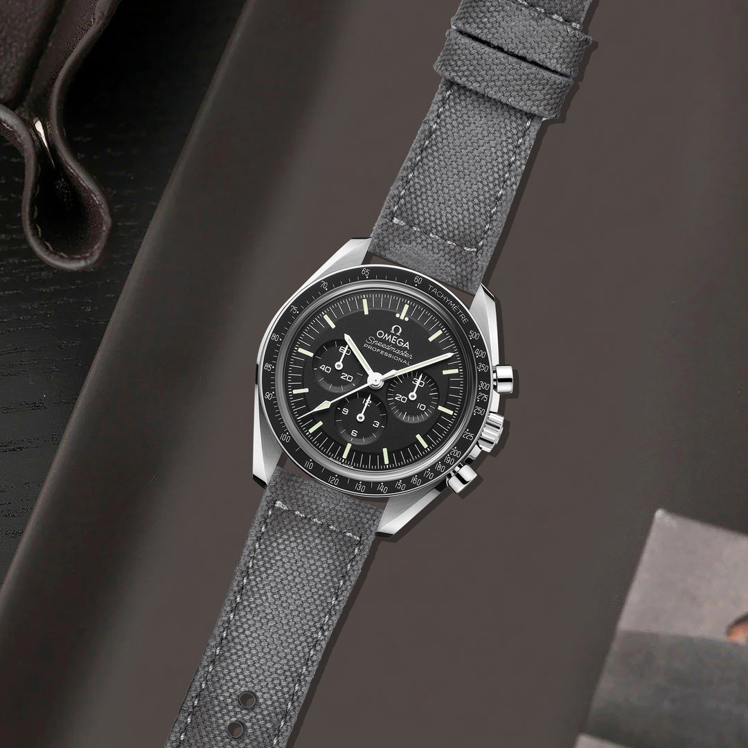 Omega Speedmaster Moonwatch Straps Vintage Canvas Grey – Liger