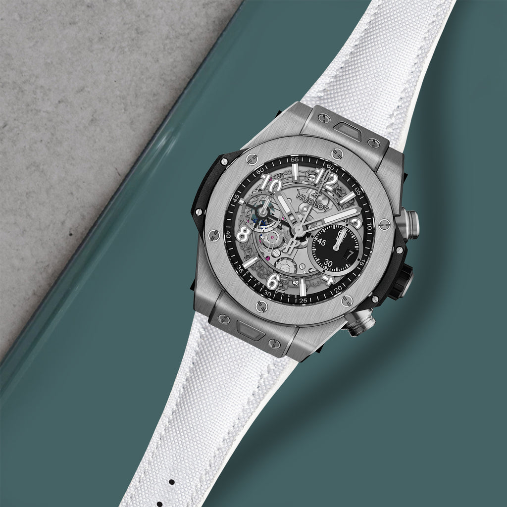 Hublot Unico One Click Straps - Canvas White – Liger Straps