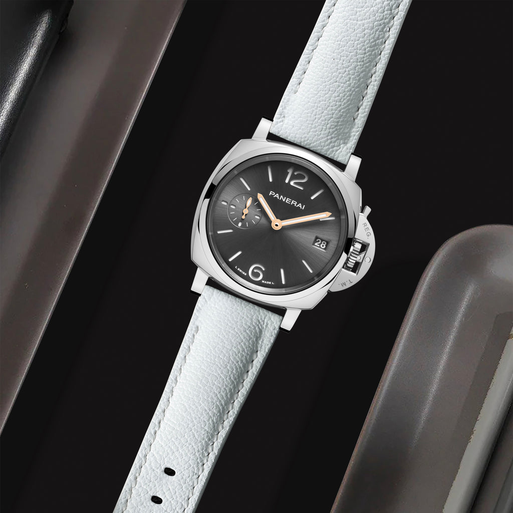 Panerai Luminor Due Straps - Chevre White – Liger Straps