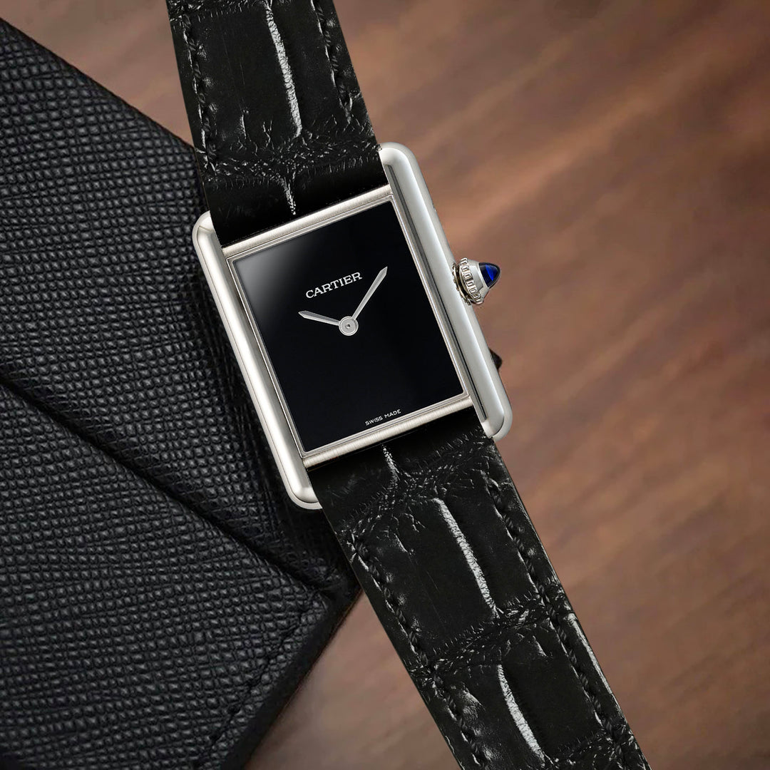Cartier Tank Straps - Croco Black – Liger Straps
