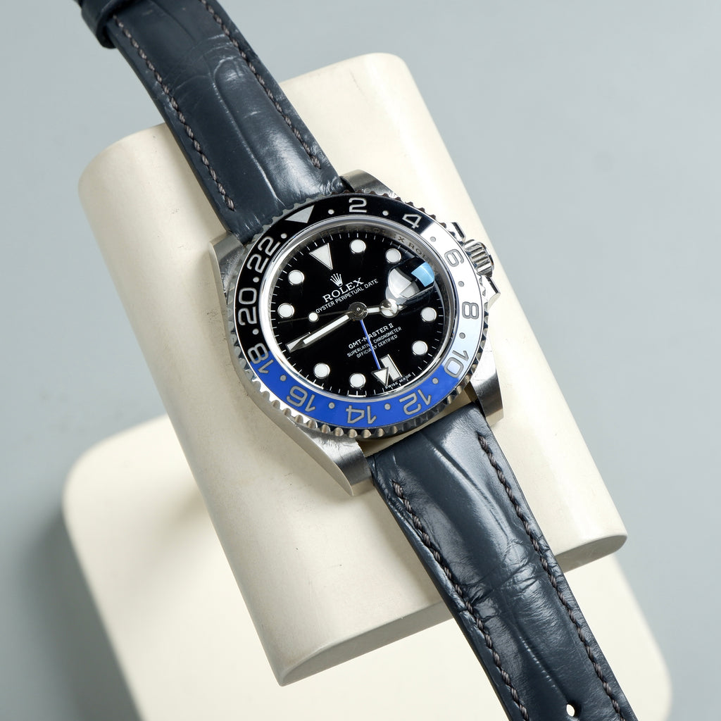 Rolex GMT Master II Batman Straps Croco Dark Grey – Liger Straps