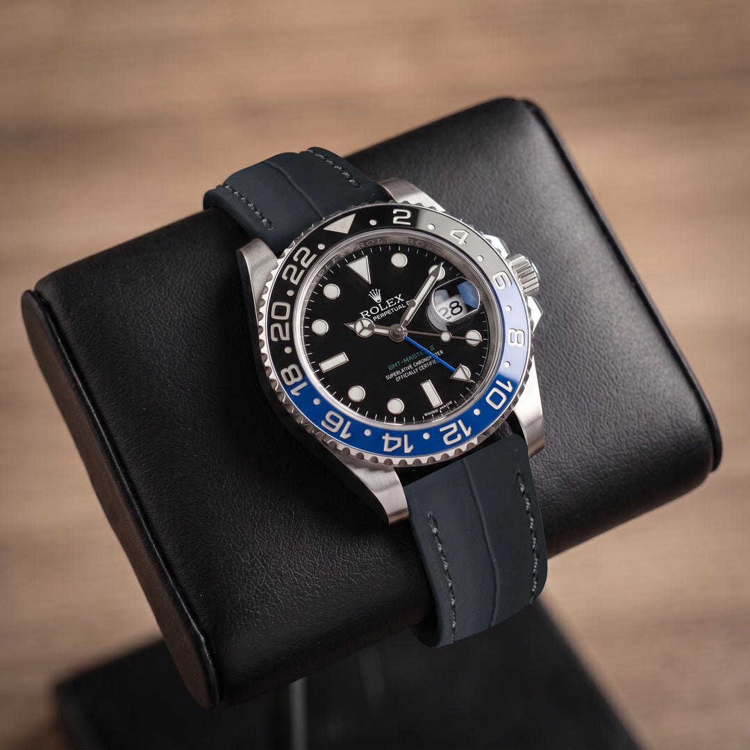 ROLEX GMT-MASTER 掛時計 Rolex GMT Master II Batman Straps - Croco Dark Grey – Liger Straps
