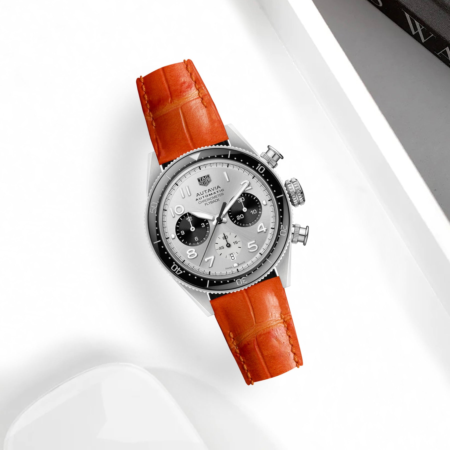 Tag Heuer Autavia Straps - Croco Orange – Liger Straps