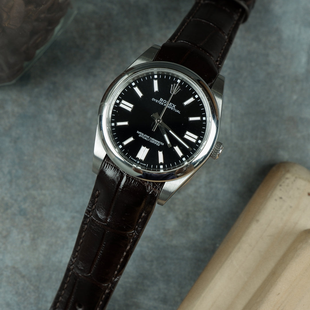Rolex スナップバック USA製 90s ブラック Rolex Oyster Perpetual Black - BobsWatches.com