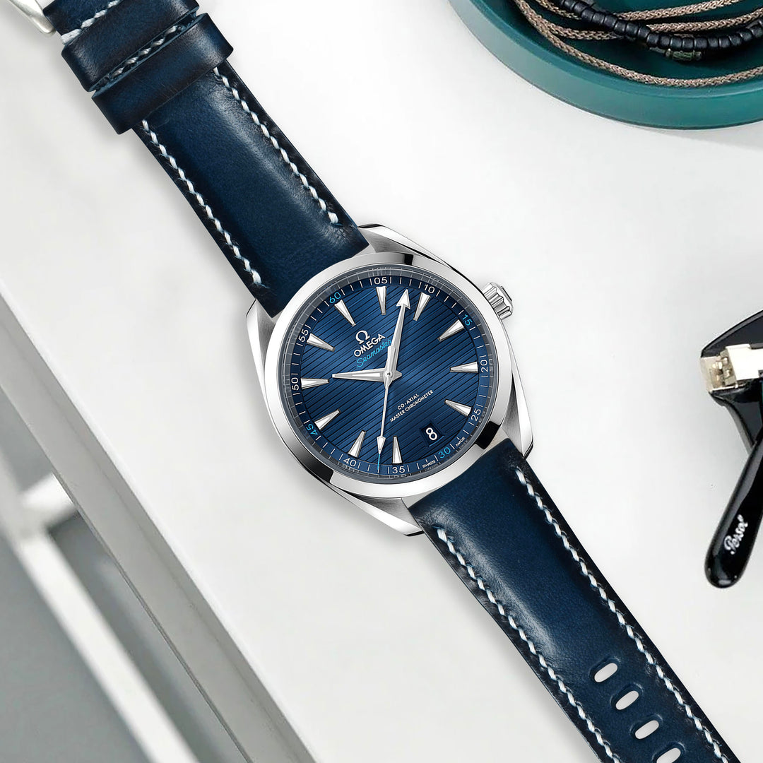 Omega Seamaster Aqua Terra Straps - Dappled Blue – Liger Straps