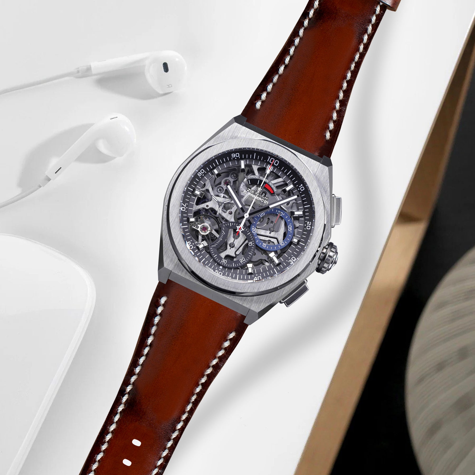 Zenith Red Ribbon Zenith Defy Straps - Dappled Red – Liger Straps