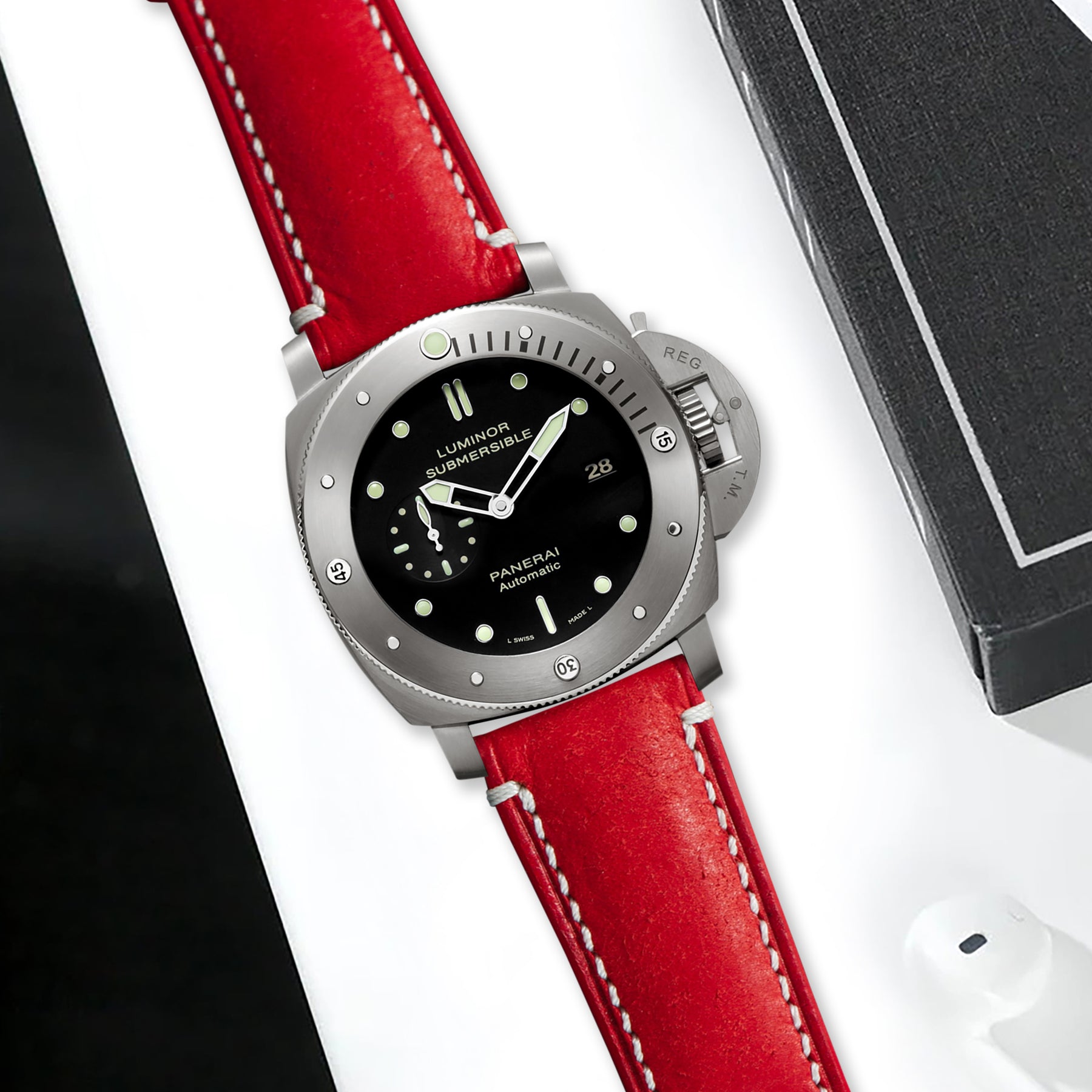 Panerai Submersible Straps Diablo Red Liger Straps