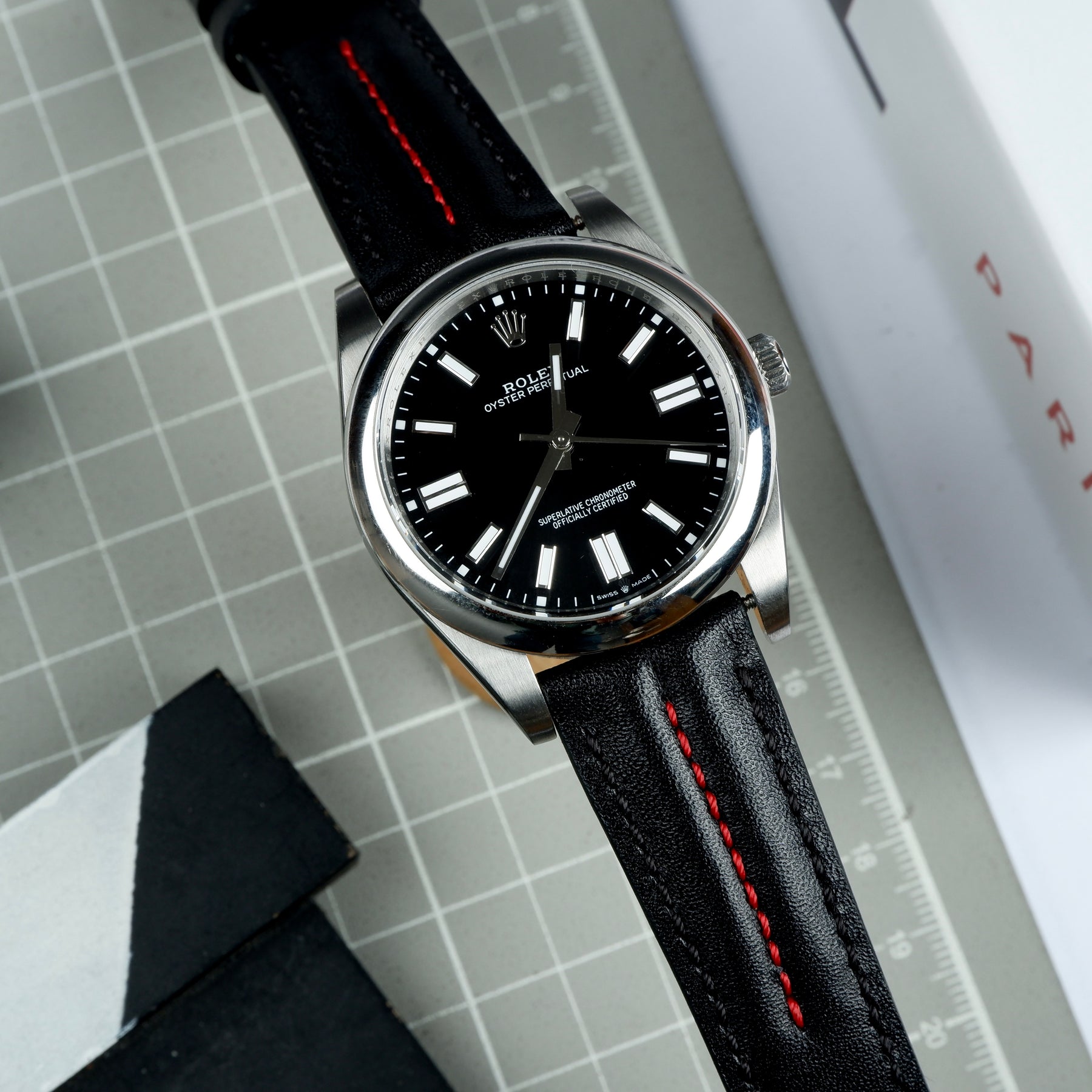 Rolex Oyster Perpetual Straps - Double Ridge Black – Liger Straps