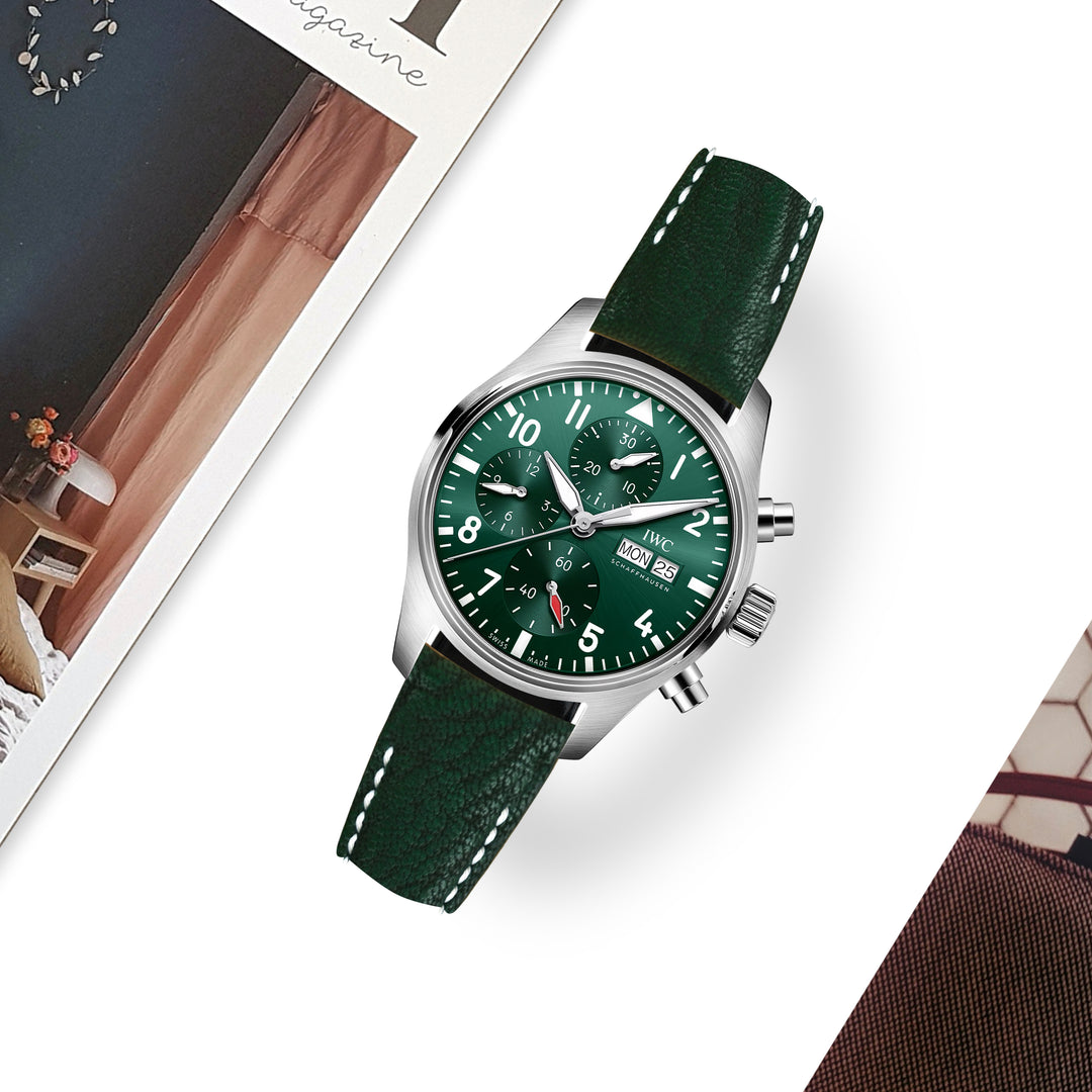 IWC Easx Change Straps - Elephant Dark Green – Liger Straps