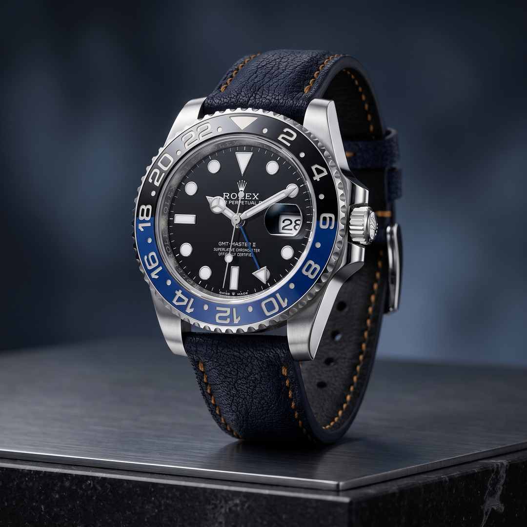 Rolex GMT Master II Batman Straps - Elephant Navy Blue – Liger Straps