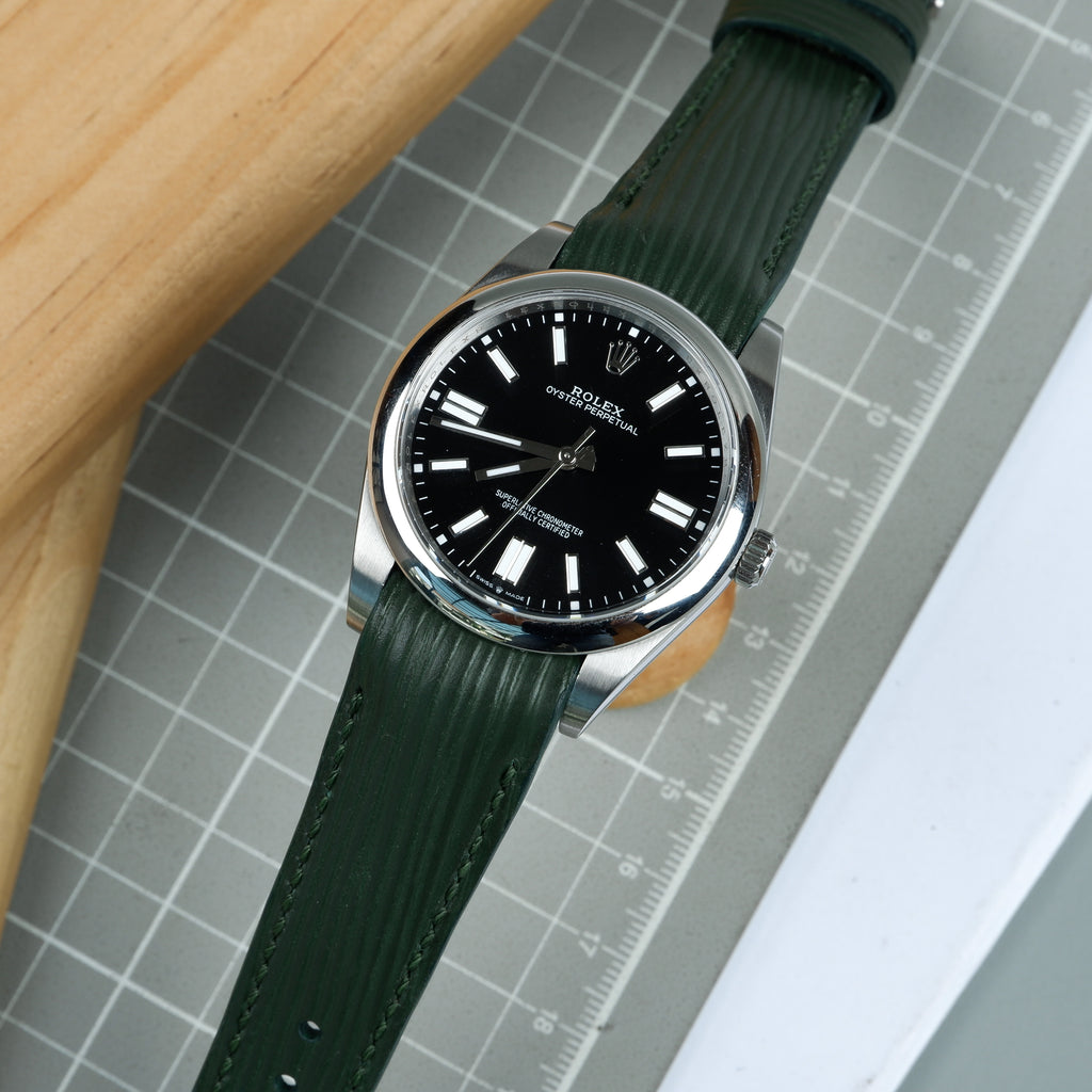 Rolex Oyster Perpetual Straps Epi Dark Green – Liger Straps