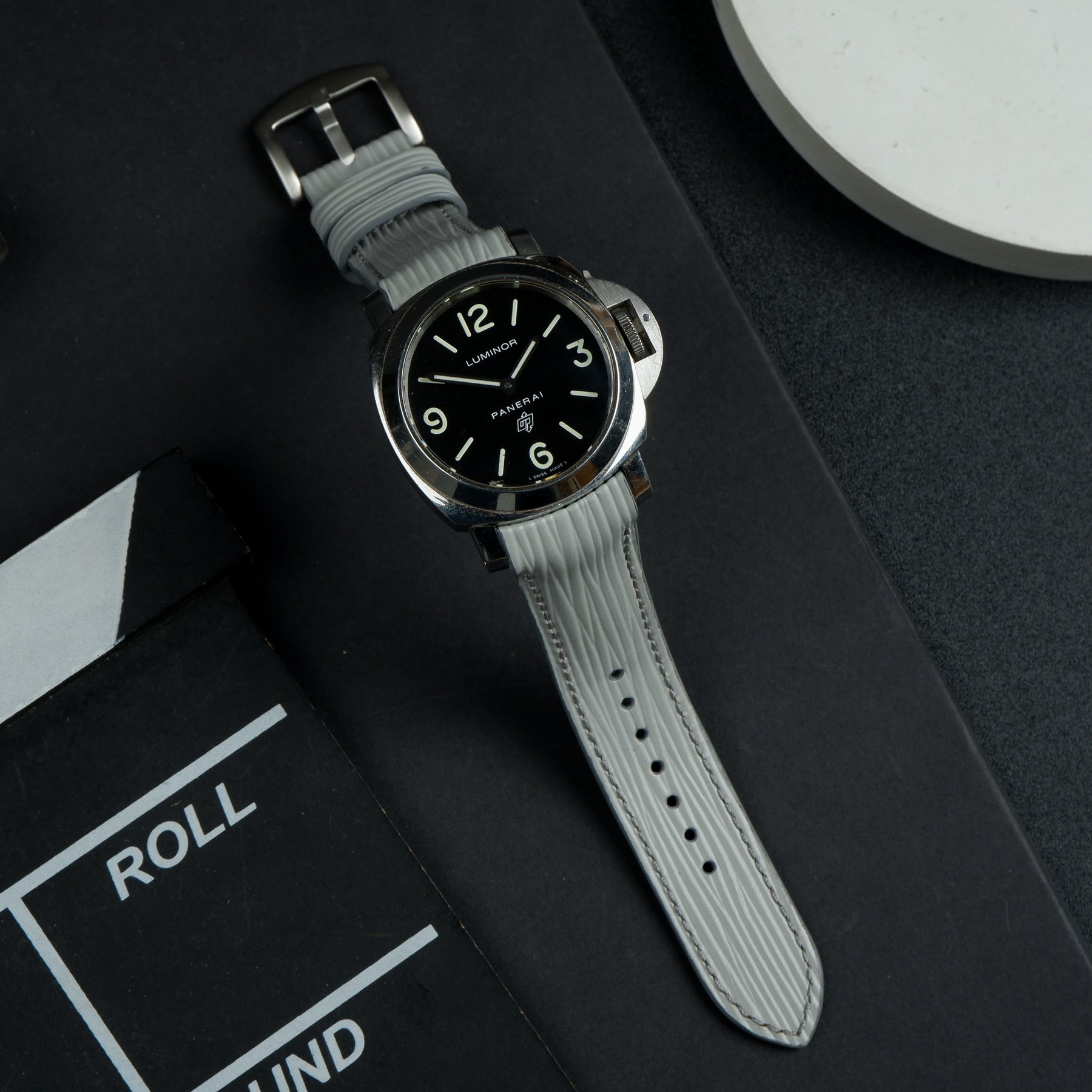 Black Epi Saffiano Leather Watch roll