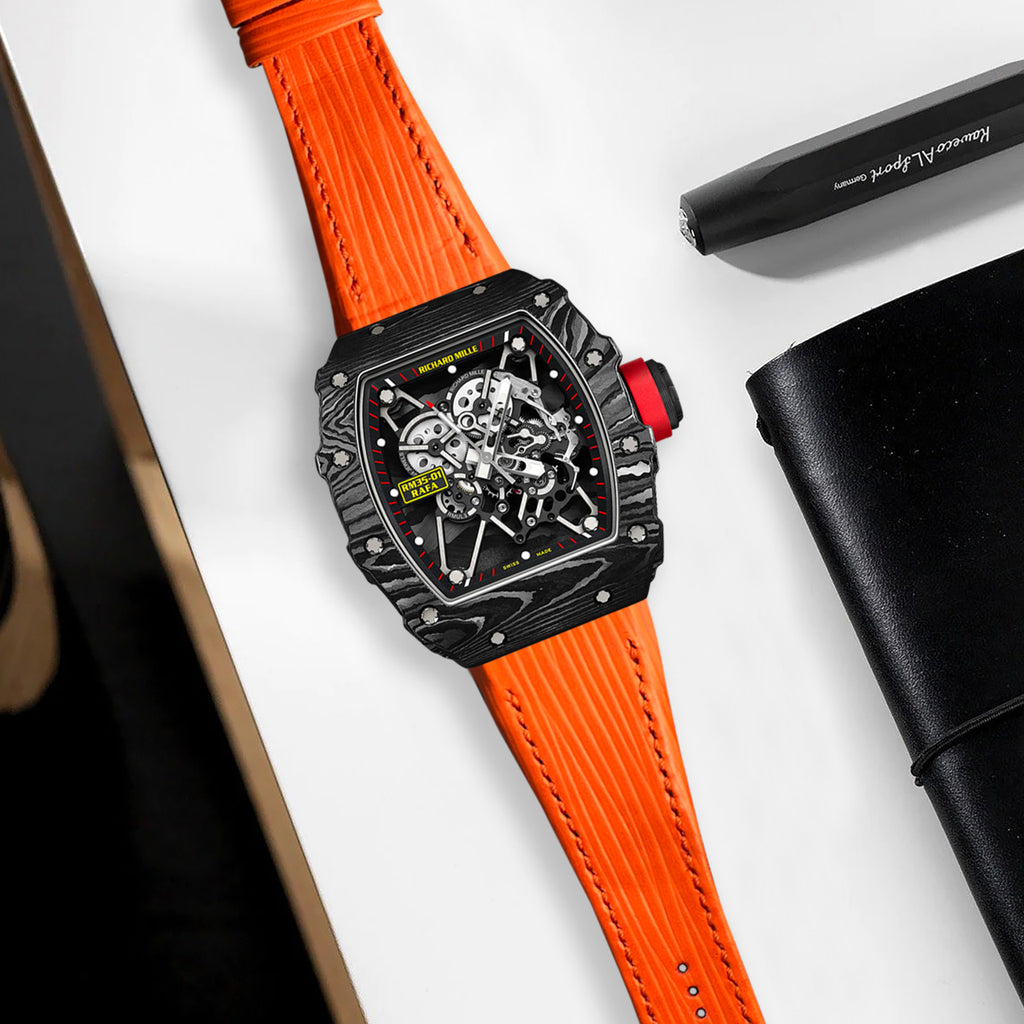 Richard Mille Straps Epi Orange