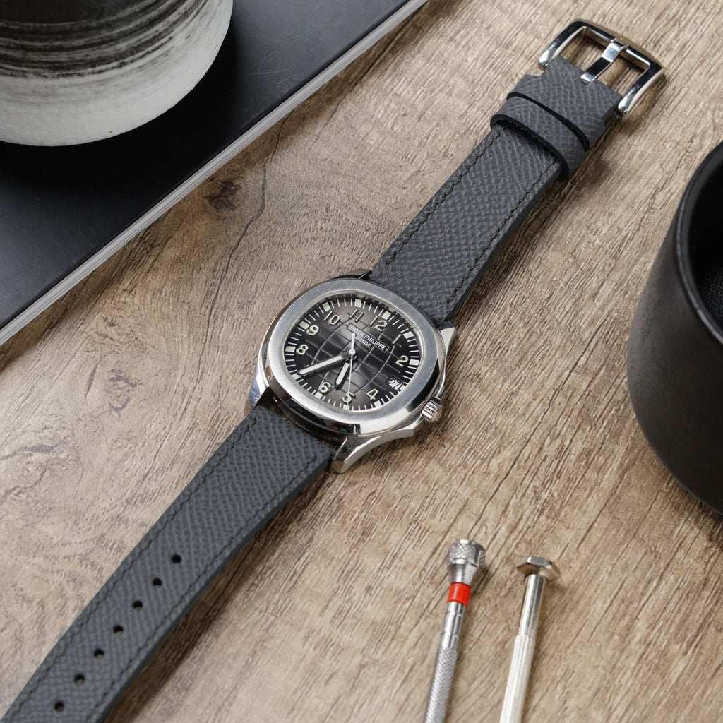 Patek Aquanaut Straps - Epsom Grey – Liger Straps