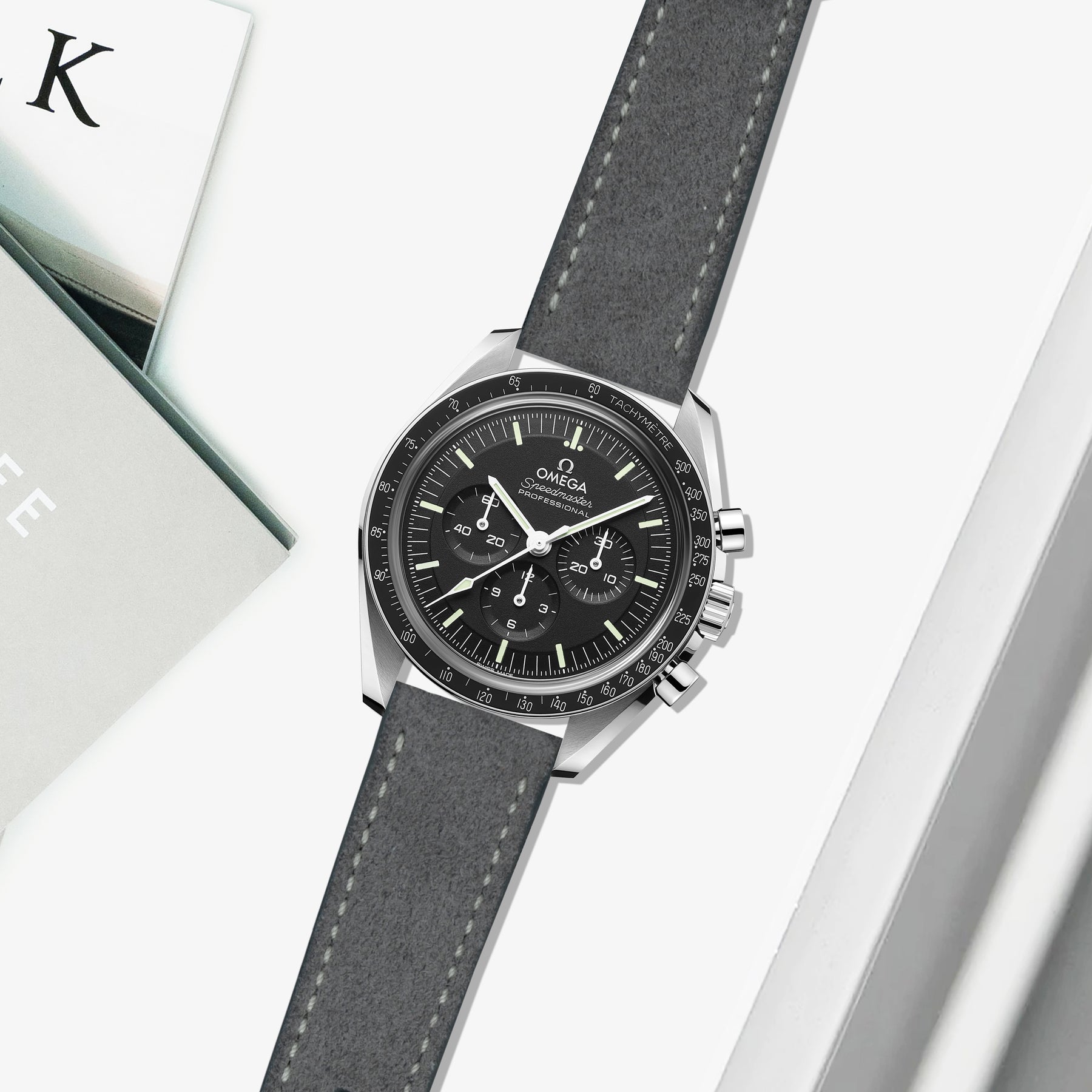 Omega Speedmaster Moonwatch Straps Suede Grey – Liger Straps