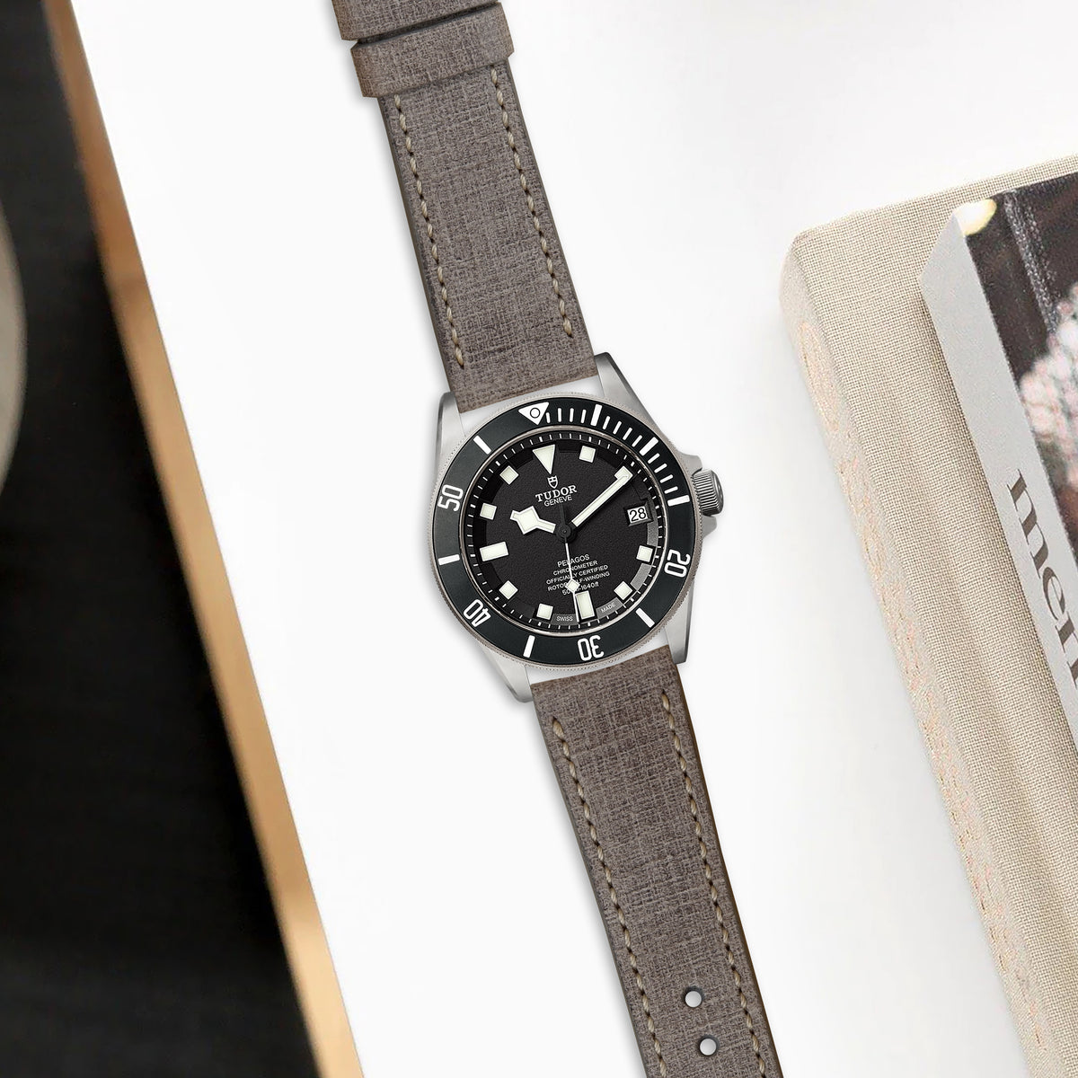 Tudor Pelagos Straps - Ospro Taupe – Liger Straps