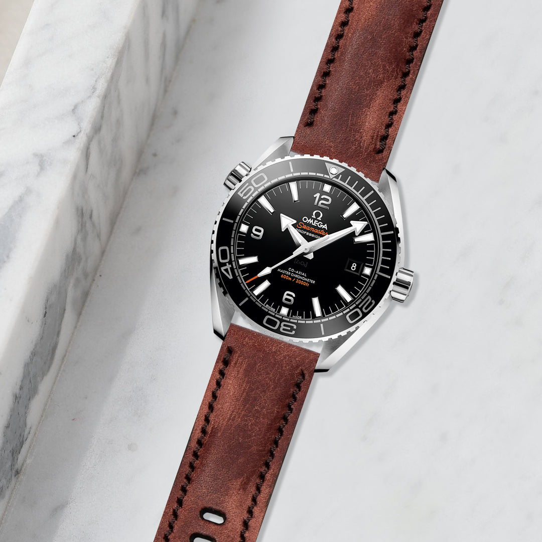 Omega Seamaster Planet Ocean Straps Pantheon Dark Brown – Liger