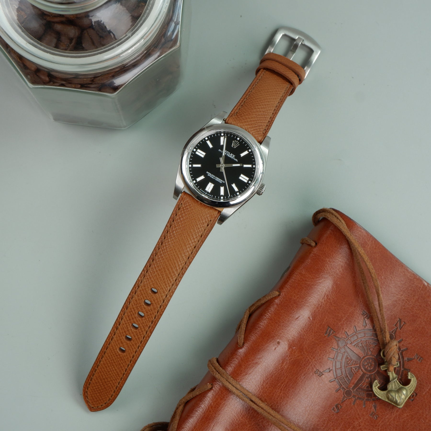 Patron Roulex Rolex Oyster Perpetual Straps - Patron Brown – Liger Straps