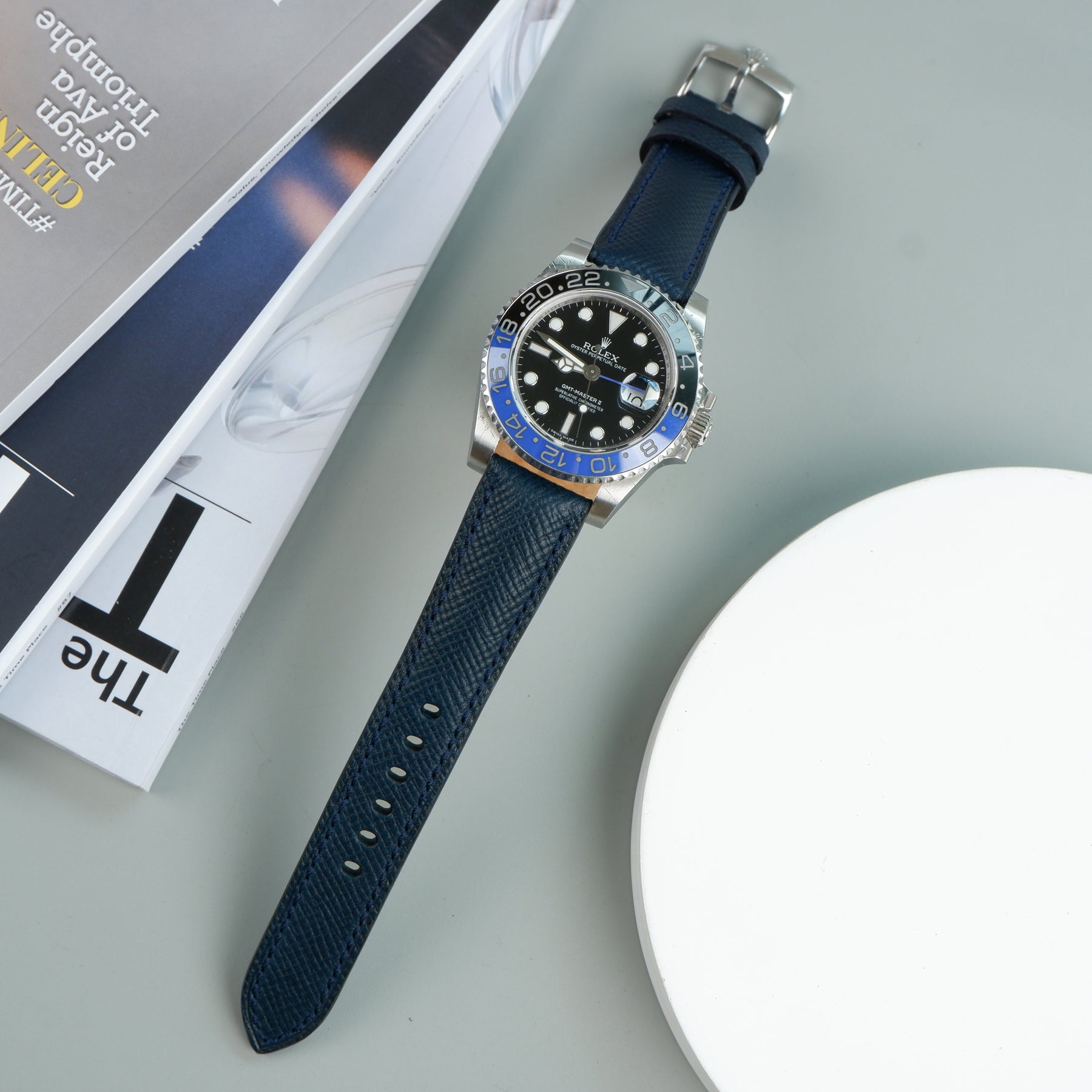 Patron Roulex Rolex GMT Master II Batman Straps - Patron Navy Blue – Liger Straps