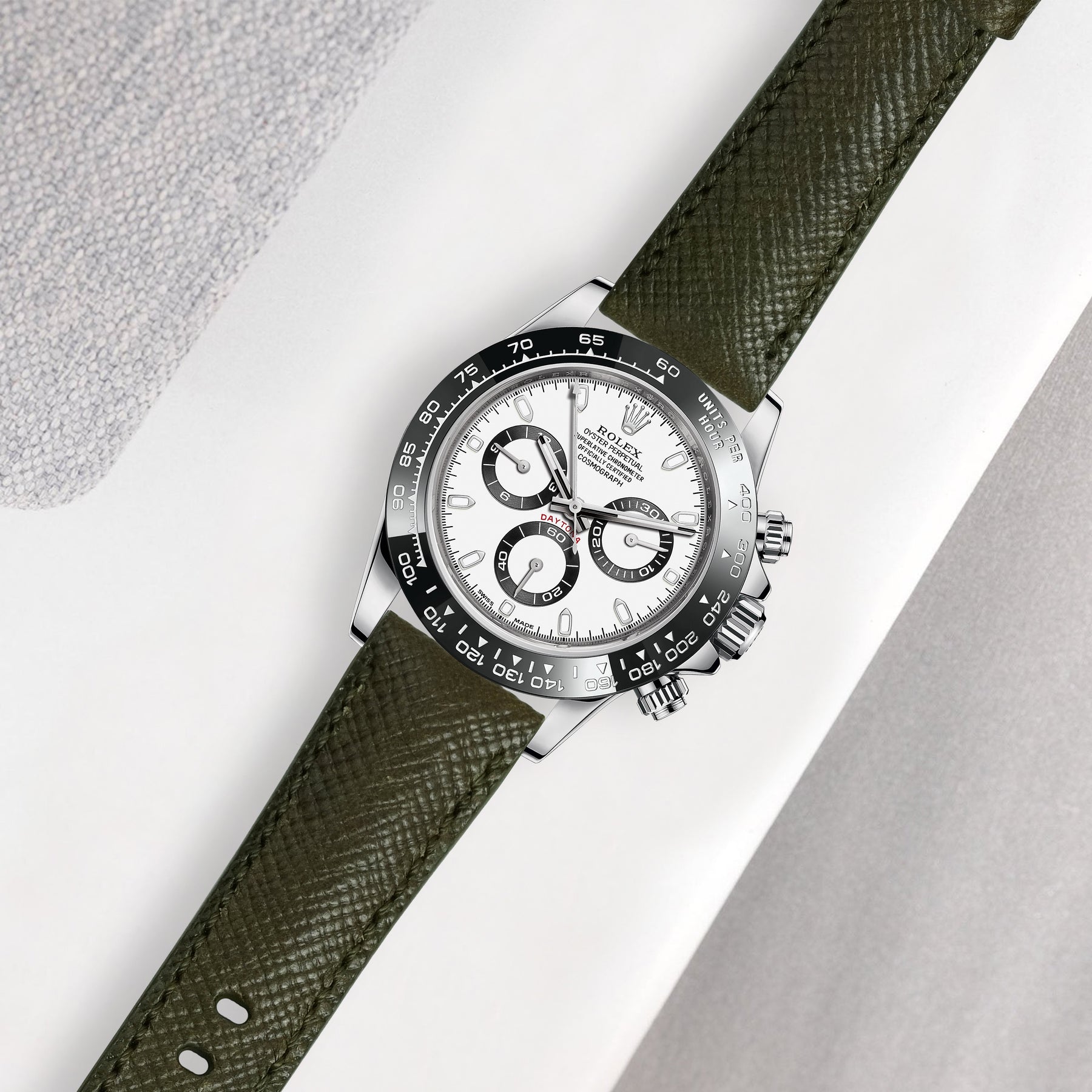Patron Roulex Rolex Daytona Straps - Patron Olive – Liger Straps