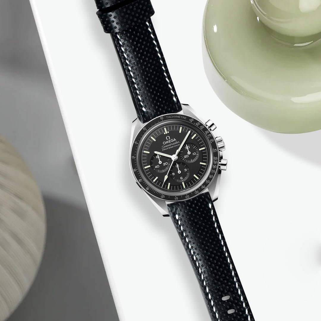 Omega Speedmaster Moonwatch Straps - Perforated Black