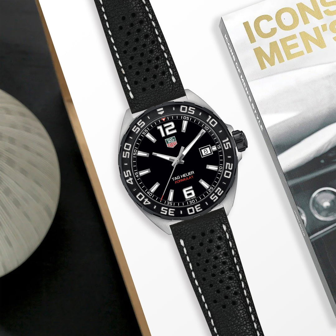 TAG Heuer Formula 1 ラバーベルト Tag Heuer Formula 1 Straps - Racing Black – Liger Straps