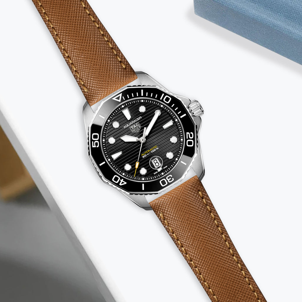Tag Heuer Aquaracer Straps - Saffiano Gold – Liger Straps