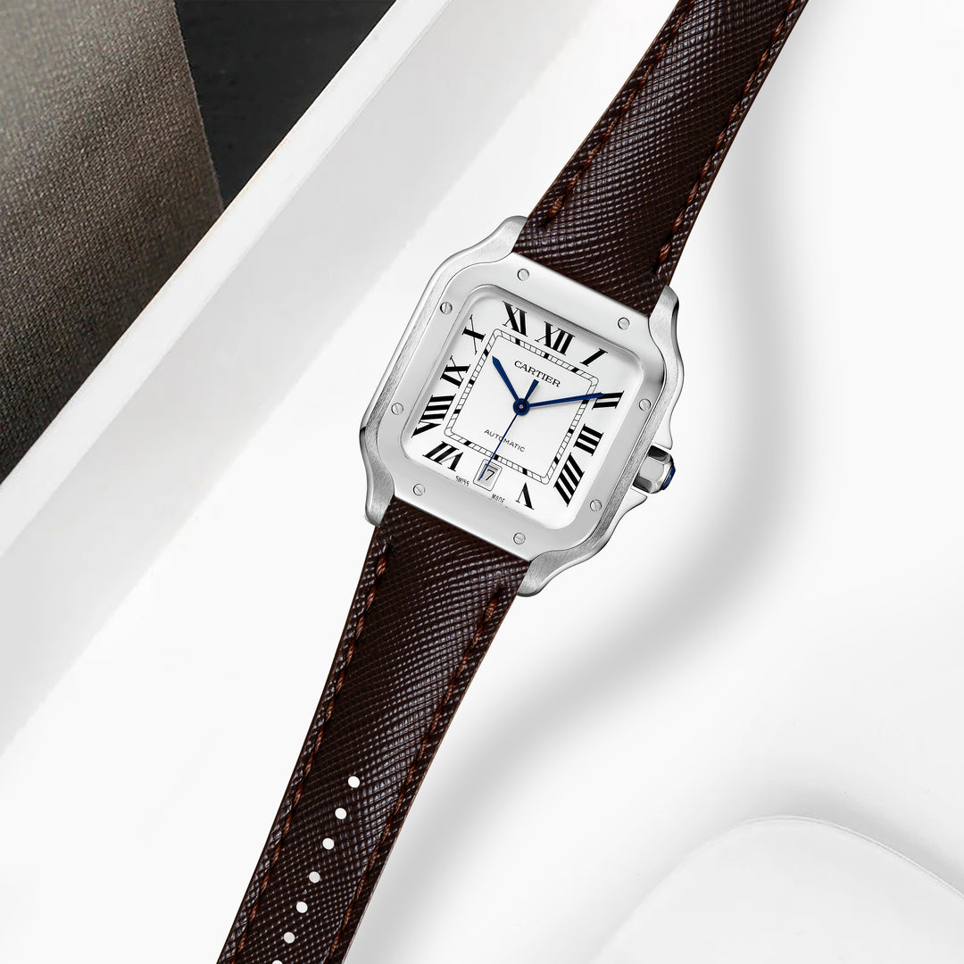 Cartier New Santos Quick Release Straps - Saffiano Tobacco – Liger