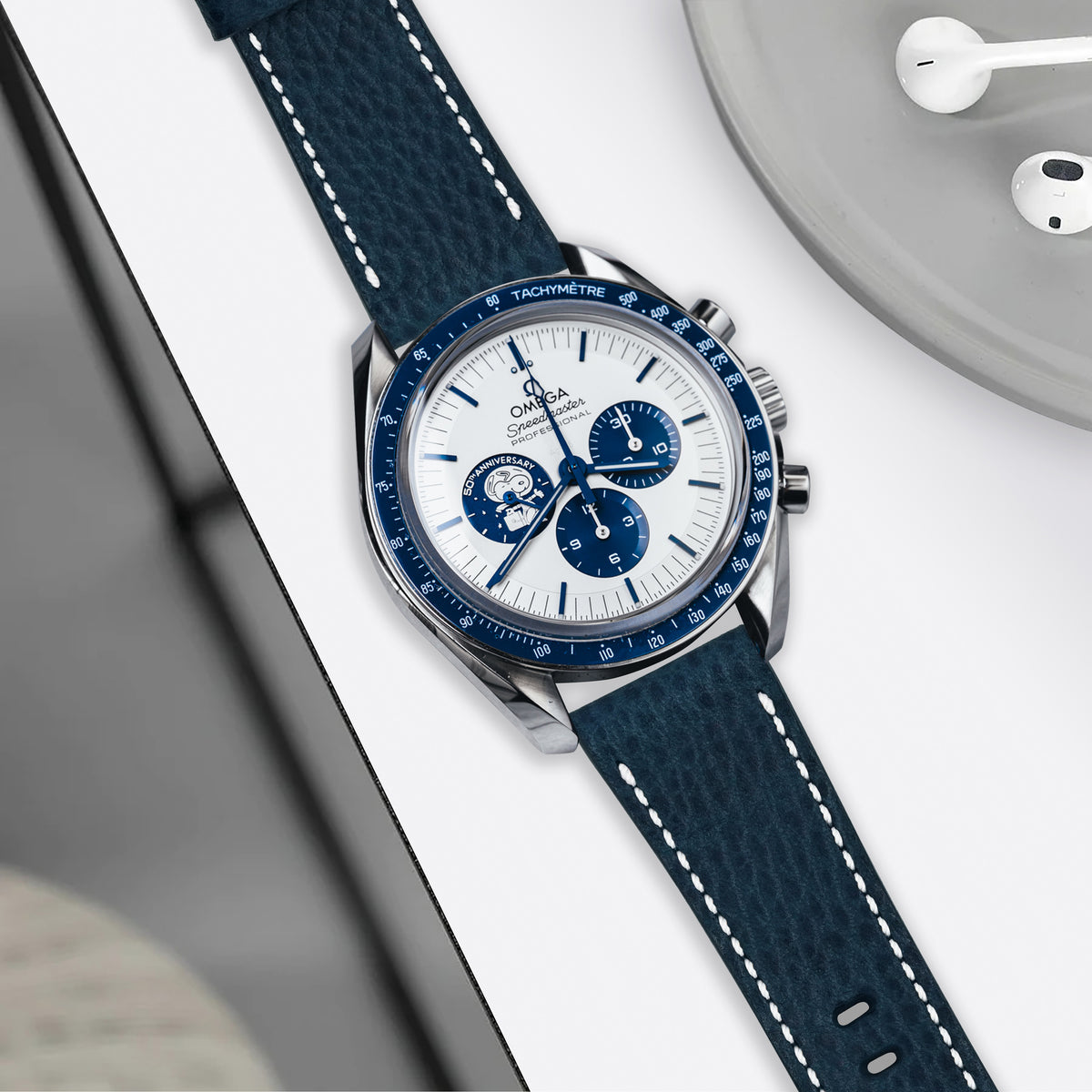 Omega Speedmaster Heritage Straps - Tjakra Blue – Liger Straps