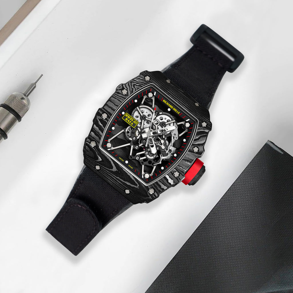 Richard Mille Straps Velcro Canvas Black