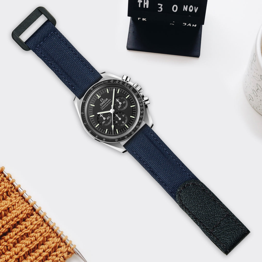 時計 OMEGA Speedmaster Moonwatch VELCRO strap 1liger-straps-velcro-canvas-