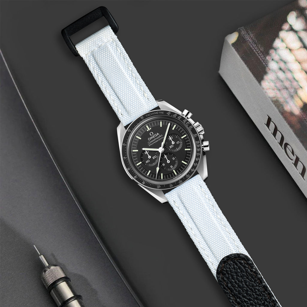 時計 OMEGA Speedmaster Moonwatch VELCRO strap Omega Speedmaster Moonwatch Straps - Velcro Canvas Extreme Padded