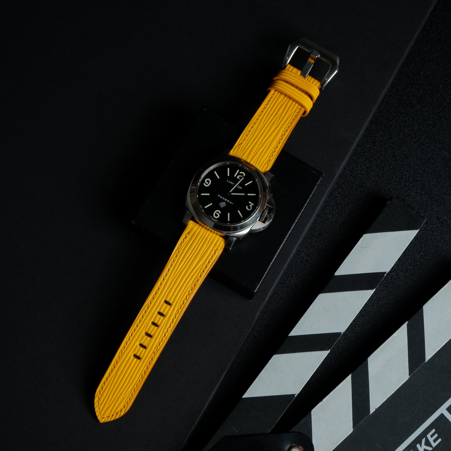 Panerai Luminor Straps Epi Yellow Liger Straps