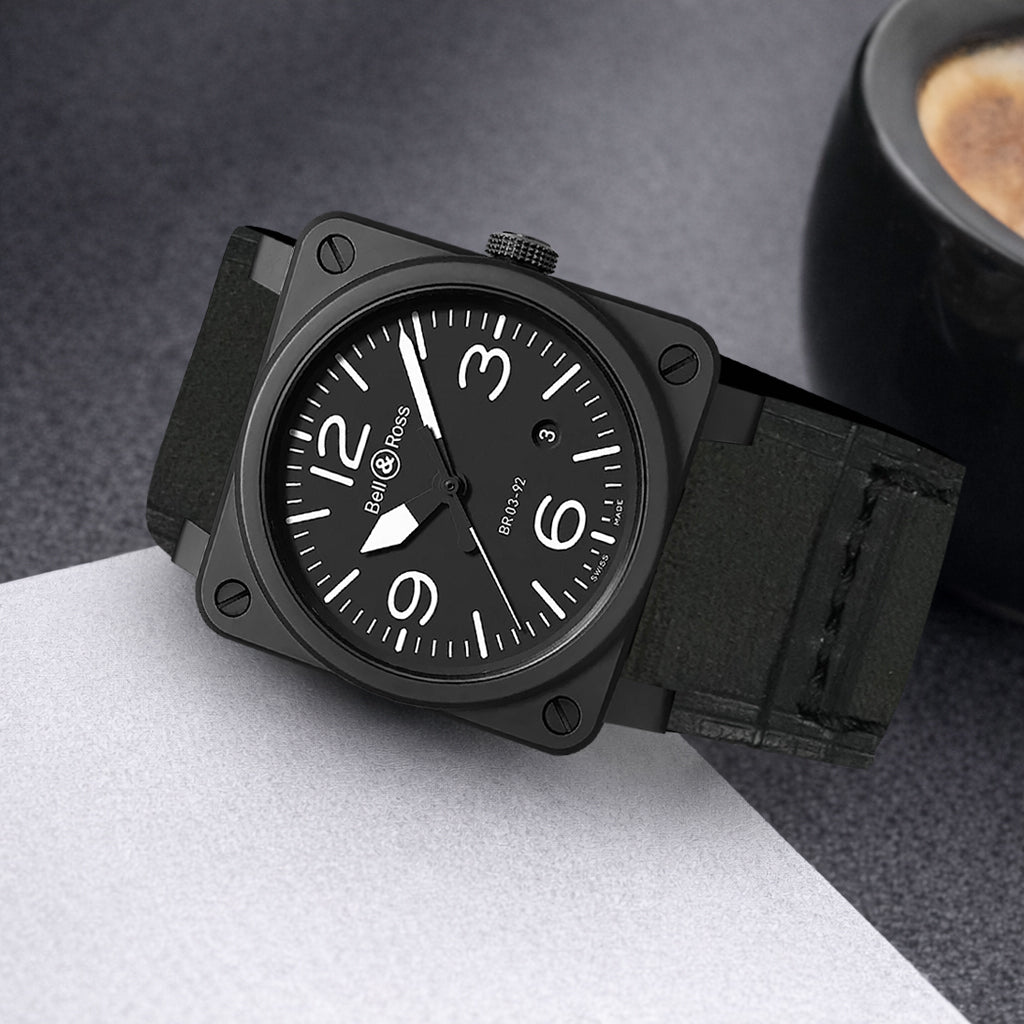 Bell Ross 01, 02, 03, BR X, BR S Straps - Poesaka Black – Liger Straps