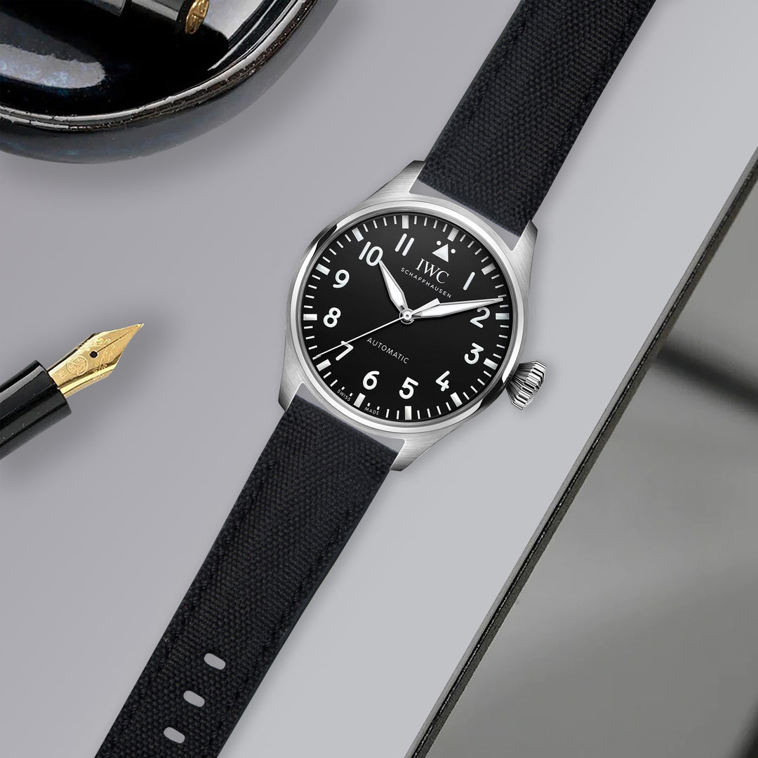 IWC Easx Change Straps - Canvas Black – Liger Straps