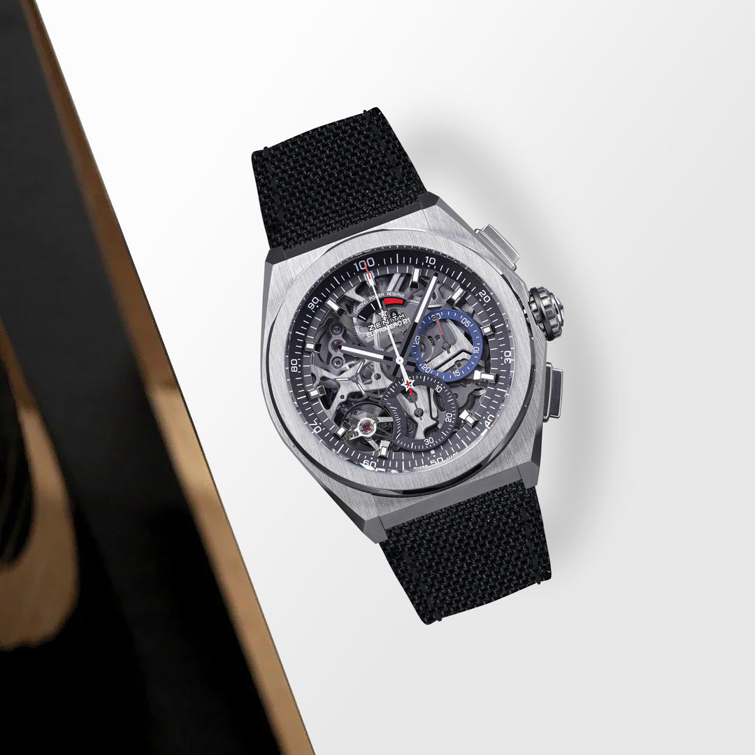 Zenith Defy Straps - Canvas Black – Liger Straps
