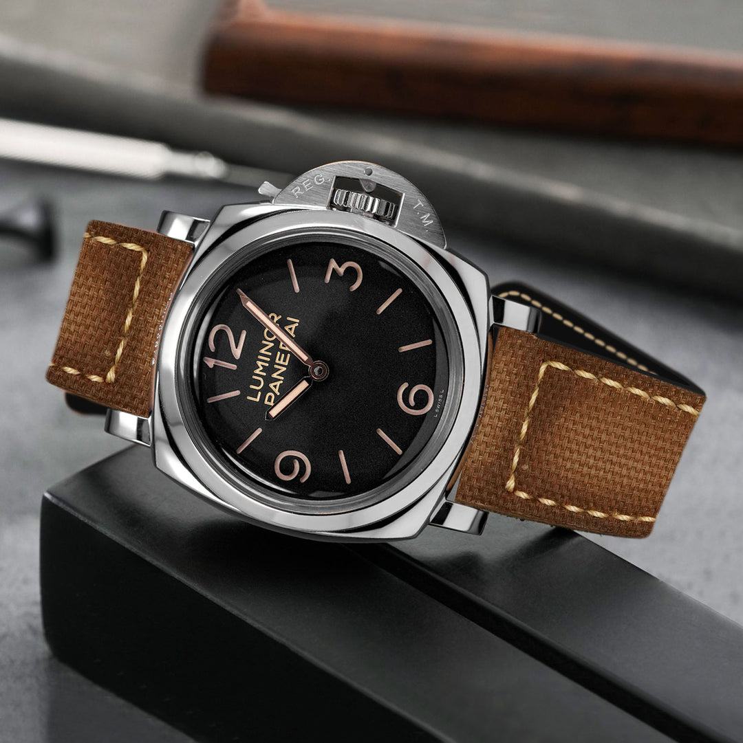 Panerai Luminor Straps - Vintage Canvas Brown – Liger Straps