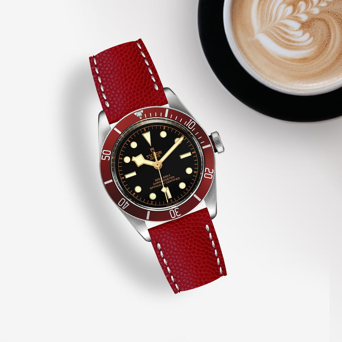 Tudor Blackbay 41mm Straps - Caviar Red – Liger Straps