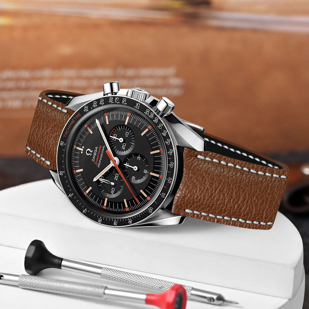 Omega Speedmaster Moonwatch Straps - Chevre Brown – Liger Straps