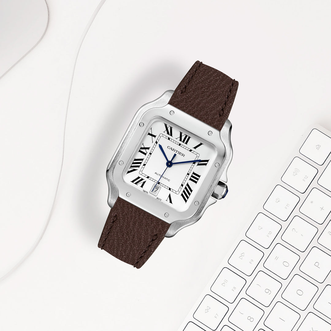 Cartier New Santos Quick Release Straps - Chevre Moka – Liger Straps