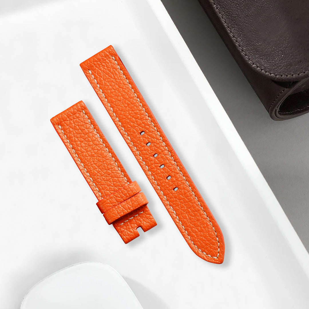 Omega MoonSwatch X Swatch Straps - Chevre Orange – Liger Straps