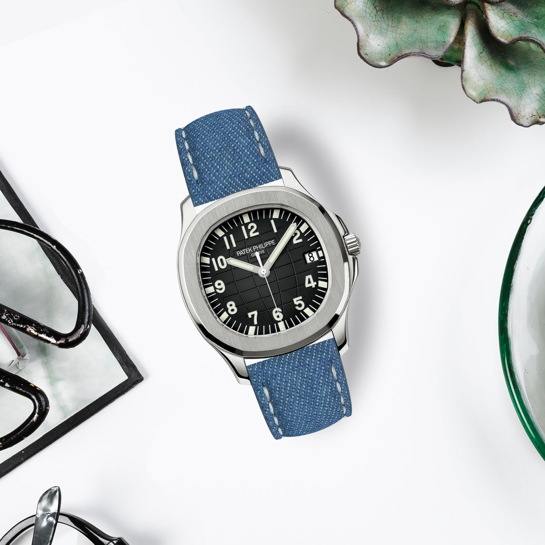 Patek Aquanaut Straps - Denim Blue Haze – Liger Straps