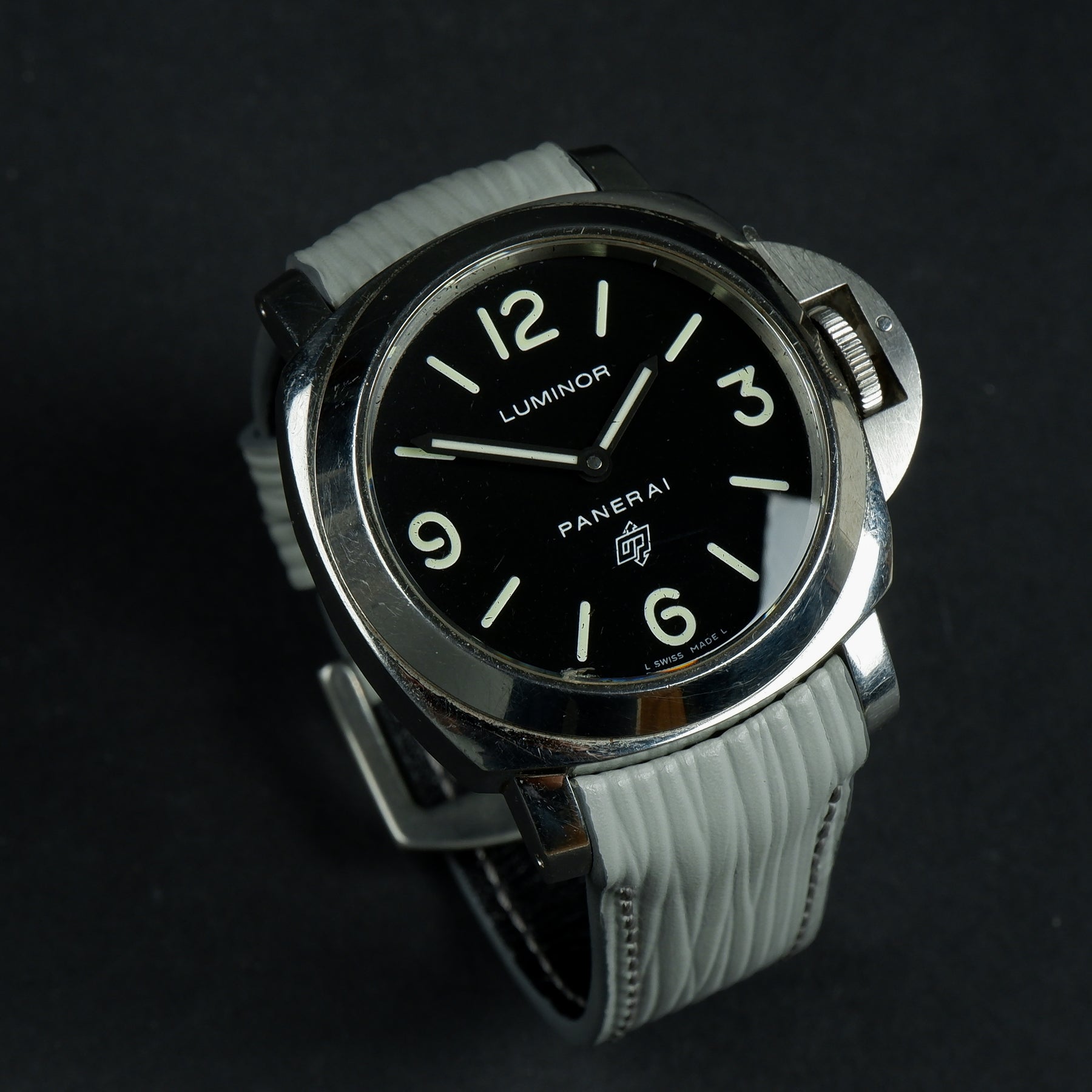 Panerai Luminor Straps Epi Light Grey Curved End Liger Straps