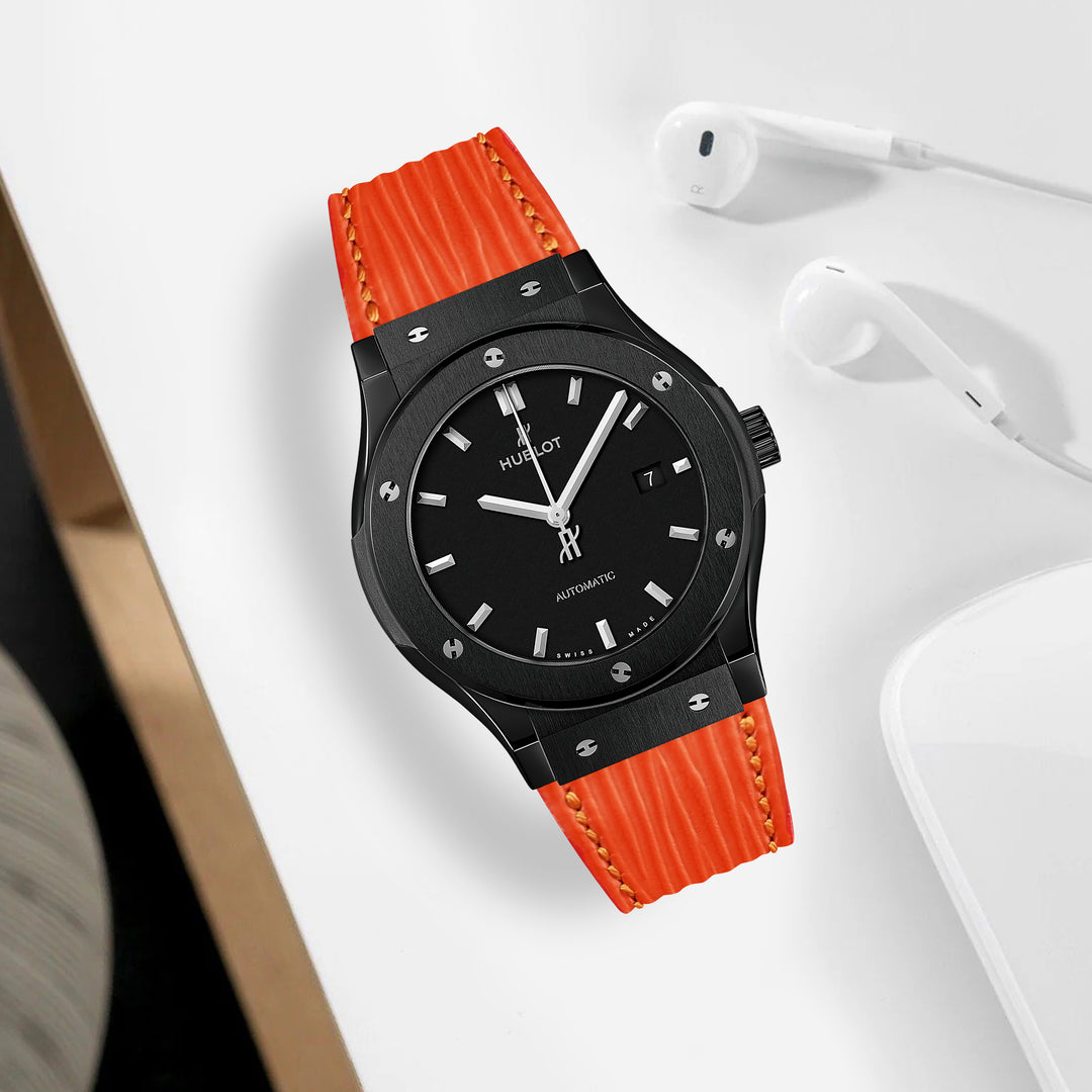 HUBLOT クラシックフュージョン　ストラップ Hublot Classic Fusion Straps - Epi Orange – Liger Straps