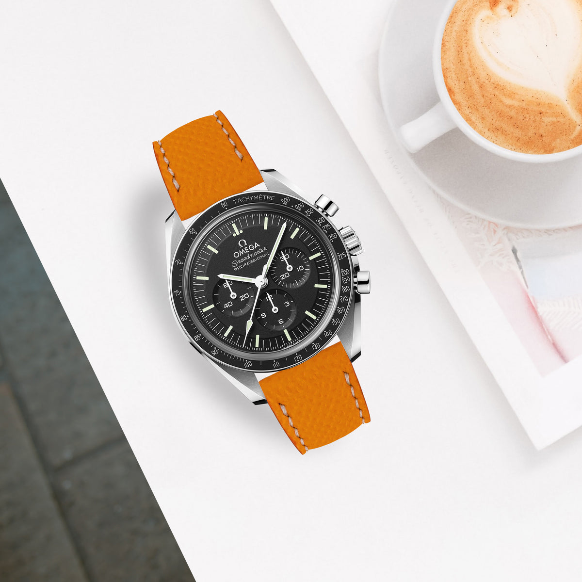 Omega Speedmaster Moonwatch Straps - Epsom Apricote – Liger Straps