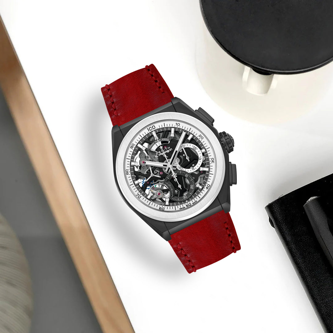 デモドレスサッチー Zenith Defy Straps - Ghachos Red – Liger Straps