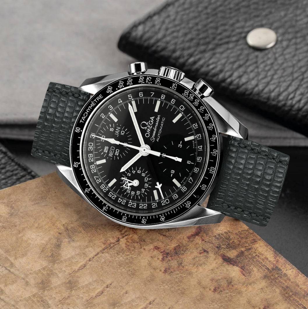 Omega Speedmaster Moonwatch Straps - Lizard Graphite – Liger Straps